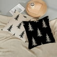 thumbnail image 5 of Christmas Pillow Covers 18x18 Set of 2 Black and White Christmas Tree Throw Pillows Christmas Decorations Black Pillowcase Winter Farmhouse Holiday Decor Cushion Covers for Couch Home Sofa, 5 of 6