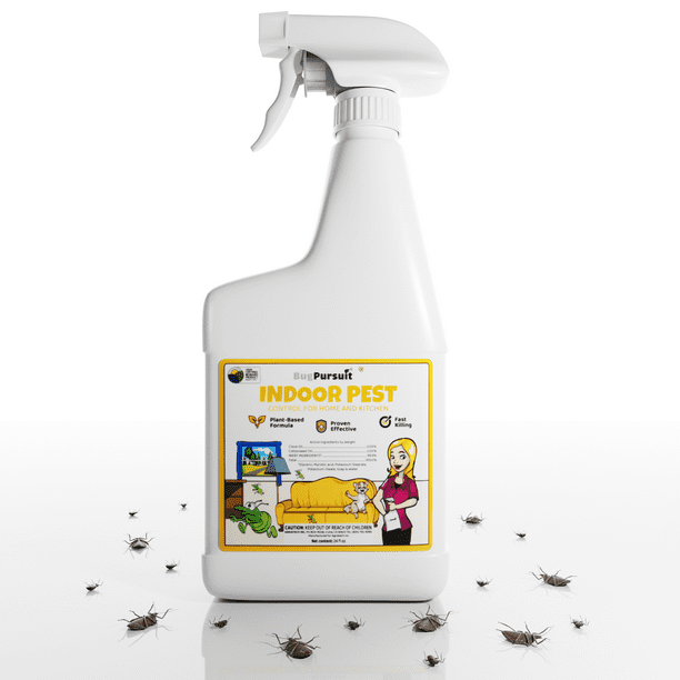 BugPursuit, Instant Natural Indoor Pest Control Spray, Carpet beetle killer, Fly repellent, and