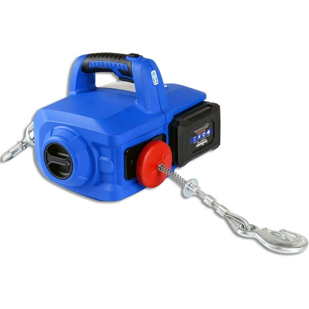 Landworks Portable Winch Electric Hoist Crane Lift Pulley LiIon Powered 1000Lbs