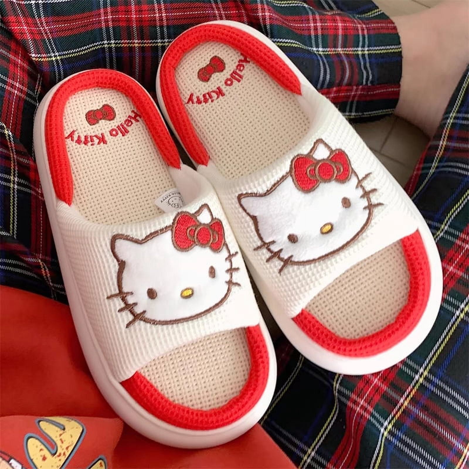 Pantuflas Hello Kitty Officielles - Chaussons D'intérieur Doux, Semelle Antidérapante - Pour Enfants, Filles Et Garçons - 3