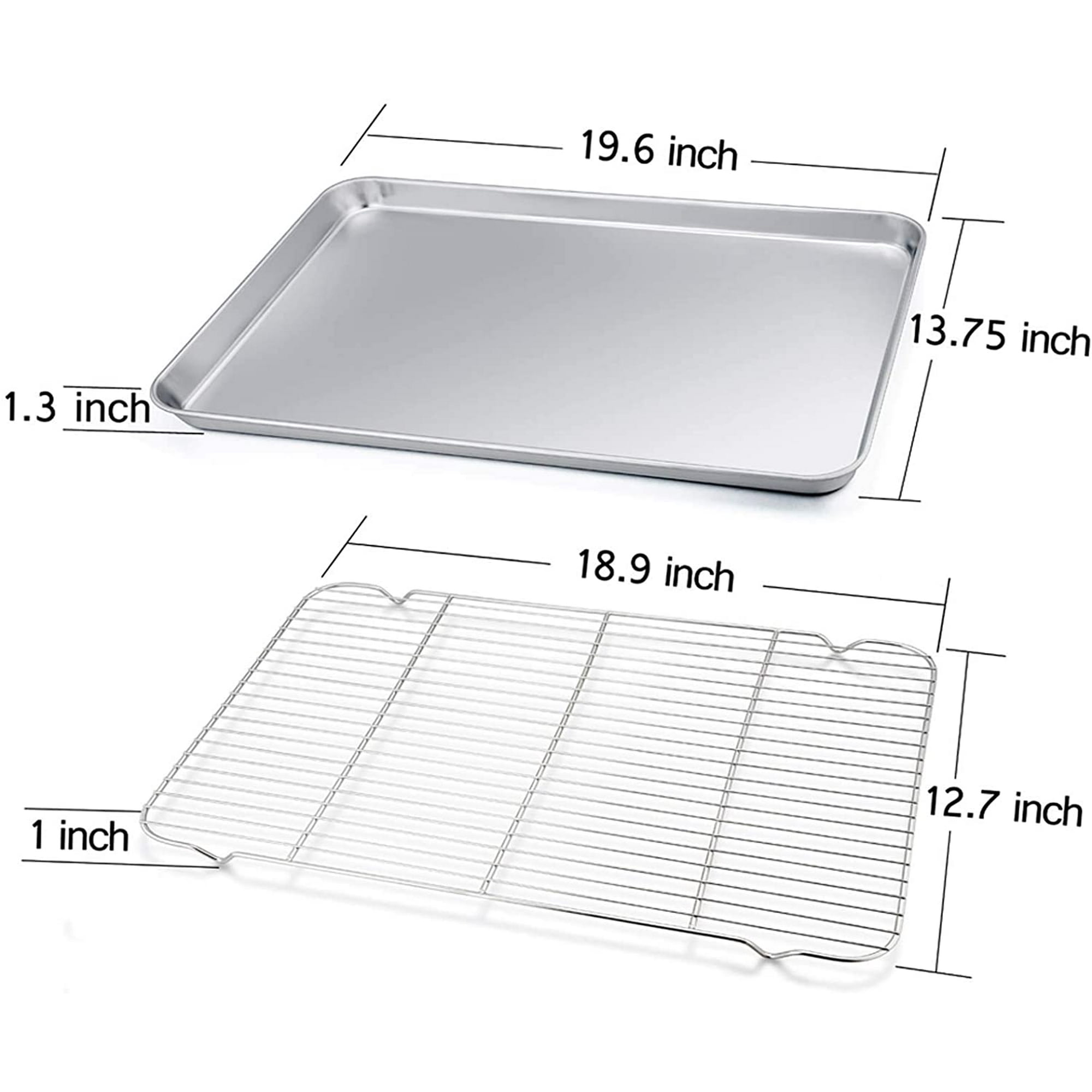 Chart Half Baking Sheet Dimensions Serving Chart Quarter Sheet