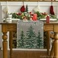 thumbnail image 7 of mubwai Pine Tree Snowflake Merry Christmas Table Runner, Seasonal Winter Xmas Holiday Kitchen Dining Table Decoration for Indoor Outdoor Home Party Decor 13 x 120 Inch, 7 of 7