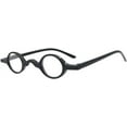thumbnail image 2 of HUGFEGWE Petites Lunettes de Lecture Rondes Rétro Hommes Femmes Charnières à Ressort Lecteurs (une Paire/noir, 1,75) CJB91-2857, 2 of 7