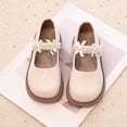 thumbnail image 4 of YunPes Girls Mary Jane Shoes Platform Non-Slip Pearl Bowknot Ankle Strap Dress Shoes School Uniform Shoes for Toddler/Little/Big Kids, 4 of 8