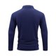 thumbnail image 4 of Blusa y camisa de manga larga con cuello vuelto para hombre, camisa deportiva de color liso con solapa y botones, blusa de poliéster de manga larga con solapa para hombre, 4 of 8