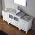 thumbnail image 3 of Dior 66" Single Bath Vanity in White with White Marble Top and Square Sink with Matching Mirror, 3 of 6