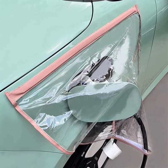 EV Charger Port Cover,Car Charging Port Rain Cover,Waterproof EV Charging Ports Covers Magnetic Adsorption Plug Rainproof Cloth,Snow And Rain Protection For Electric Vehicle,Dustproof