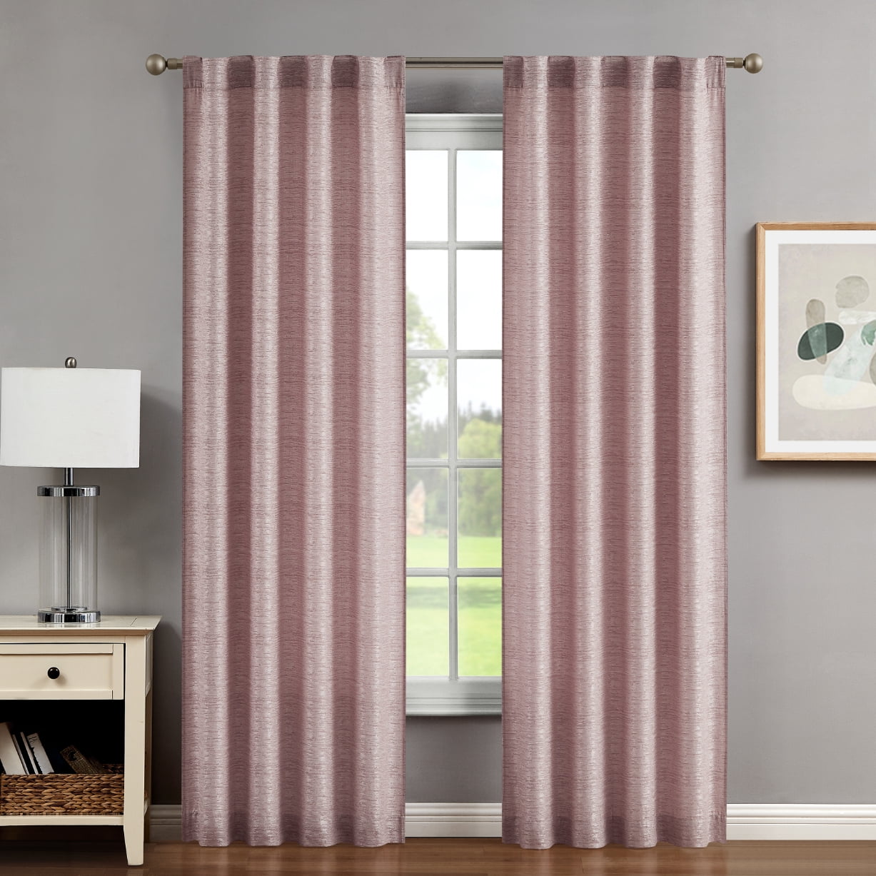 New Beautiful Modern Design & Best Quality Luxury Jacquard ROSA Curtain Pair 