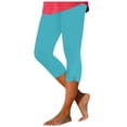 thumbnail image 3 of Shadoumai Capri Leggings for Women 2026 Summer Stretch Plus Size High Waisted Soft Casual Workout Yoga Pants with Pockets, 3 of 6