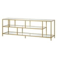 thumbnail image 5 of Evelyn&Zoe Winthrop Rectangular TV Stand with Glass Shelves for TV's up to 75", Brass, 5 of 9