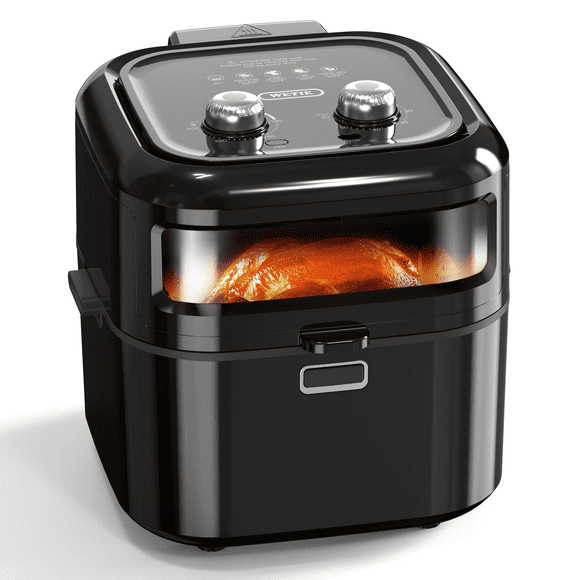 WETIE 7QT Air Fryer with Viewing Window, Large Capacity Oilless Air Fryer Oven, Nonstick Basket, Dishwasher Safe
