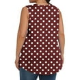 thumbnail image 5 of Besolor Plus Size Tank Tops for Women Polka Dots Crewneck Sleeveless Shirts Pleated Casual Loose Summer Blouse Tees, 5 of 6