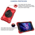 thumbnail image 3 of Dteck Case for Samsung Galaxy Tab A 8.0 SM-T290/T295/T297 (2019), Heavy Hybrid Rugged Shockproof Case with Handle Kickstand/Adjustable Shoulder Strap, Red+Black, 3 of 7