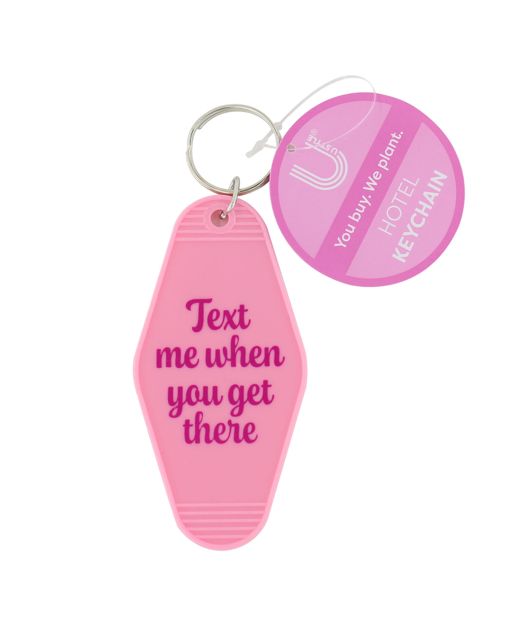 U Style Hotel Keychain, Text Me When You Get Here, 1.77" x 0.2" x 3.5"