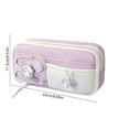thumbnail image 3 of Vacemry Back ToSchoolPencil Case, Multi-Layer Drawstring Canvas Pouch For MiddleSchoolHighSchoolCollegeStudents, Large Capacity Organizer For Pens Pencils Markers Art Supplies Stationery Storage, 3 of 6