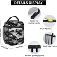 thumbnail image 5 of Insulated Portable Lunch Tote - Army Camouflage Grey Camo Design - Freezable, Waterproof Cooler for Men and Women - Ideal for Work, Picnic, and Office MealsUnisex Outdoor Indoor, 5 of 6