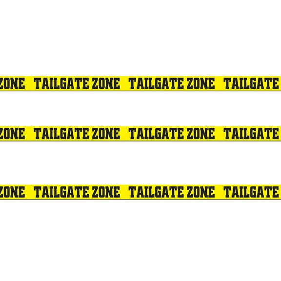 Beistle 3 Piece Plastic Tailgate Zone Streamers for Sports Theme Football Game Day Party Decorations, 3" x 20', Black/Yellow