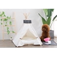 thumbnail image 4 of Tipi para mascotas scnbom cama tipo tienda para perros y gatos con cojín hasta 9 kg, 4 of 9