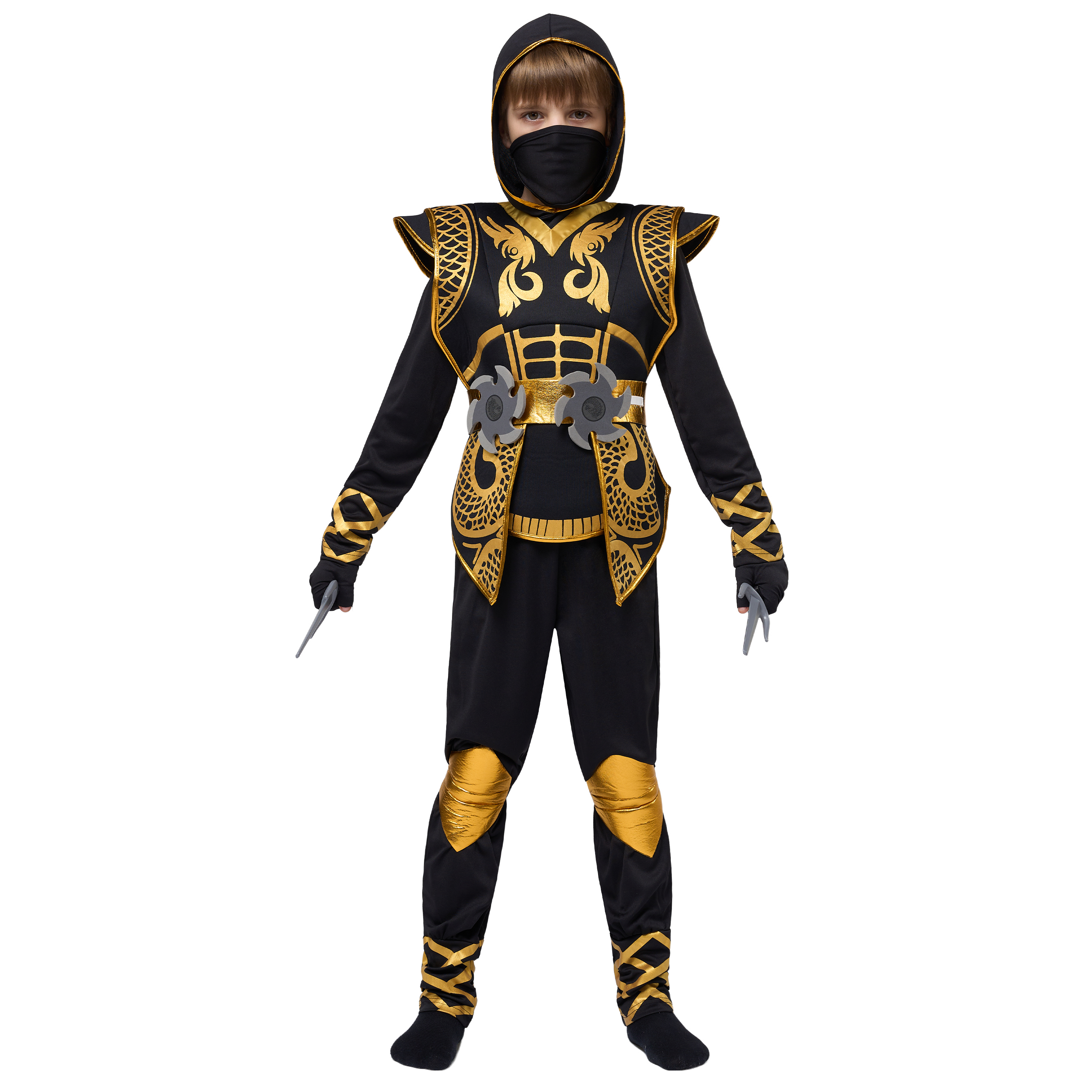 Joyfy Golden Ninja Costume for Kids Up to 12 Years photo 5