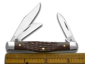 Case XX Jigged Brown Synthetic Stockman Stainless Pocket Knife 00106