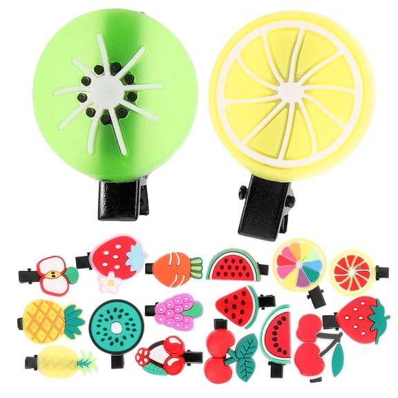 Raindrops Small Hair Barrettes Fruit Shaped Chic and Simple 2 Set for Women