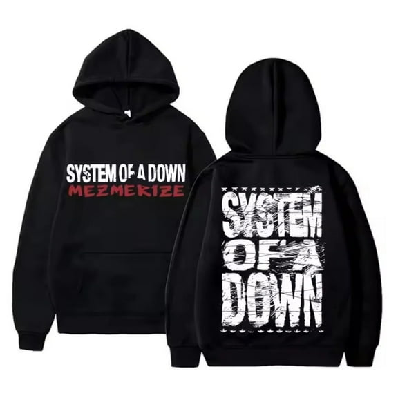 FGRSGHACVN Vintage Rock Band System of A Down Hoodie Iconic Band Artwork Cozy Pullover for Rock Fans