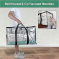 thumbnail image 4 of 6-Pack Large Capacity Moving Bags with Reinforced Handles, Heavy-Duty Clear Storage Totes for Clothes and Moving Supplies, 4 of 5