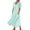 #37-Light Blue, variant on Staron Womens Summer Dress Cotton Linen Long Round Neck Beach Sundress Short Sleeve Cute Buttons Flowy Dress Fashion Vacation Dresses