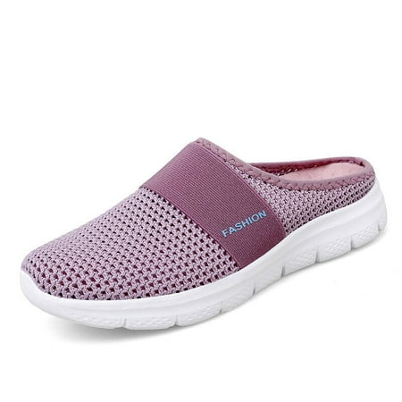 

Women Slip On Mesh Light Walking Shoes Athletic Mules Close Toe Sandals Slippers