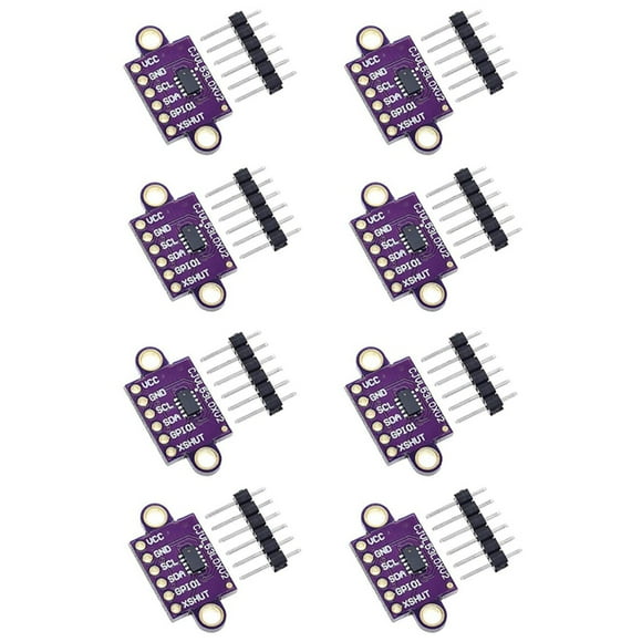 8Pcs VL53L0X Time-Of-Flight ToF Ranging Sensor Breakout 940Nm -VL53L0XV2 Distance Module I2C IIC