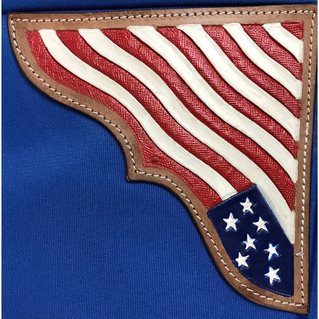 Derby Originals Patented Rolling Bale Bag with Ventilation Windows and Patriotic Leather Accents
