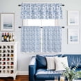 thumbnail image 2 of Blue Botanical Kitchen Curtains Sets for Windows 36 Inch Length, Watercolor Rustic Tree Abstract Rod Pocket Window Treatments Tier Curtains and Valances Set for Bedroom/Bathroom, 2 of 8