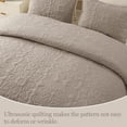 thumbnail image 5 of Whale Flotilla 2-Piece Twin Quilt Set, Soft Embossed Bedding Set, Lightweight Bedspread Coverlet with Damask Vintage Pattern, Reversible Bed Cover for All Seasons, Light Grey, 5 of 7