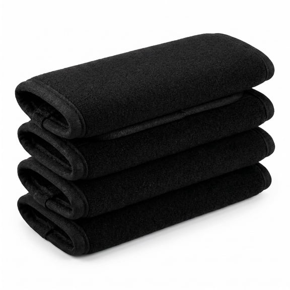 BlinkLLX Soft Baby Car Seat Belt Covers Shoulder Pads For Kid Infant Safety Cushion 4 Pack Black 2.4 x 5.7 Inch