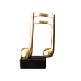 thumbnail image 2 of mdesiwst Music Note Sculpture Gold Resin Musical Symbol Figurine Modern Tabletop Decoration for Piano Room Home Office Table Centerpiece, 2 of 7