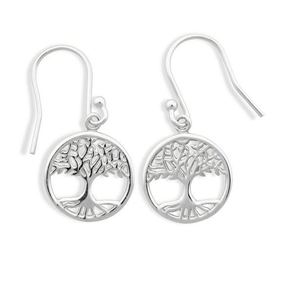 SilverCloseOut Sterling Silver Dangle Earrings, 0.51in, Tree of Life Triquetra, Includes Gift Box