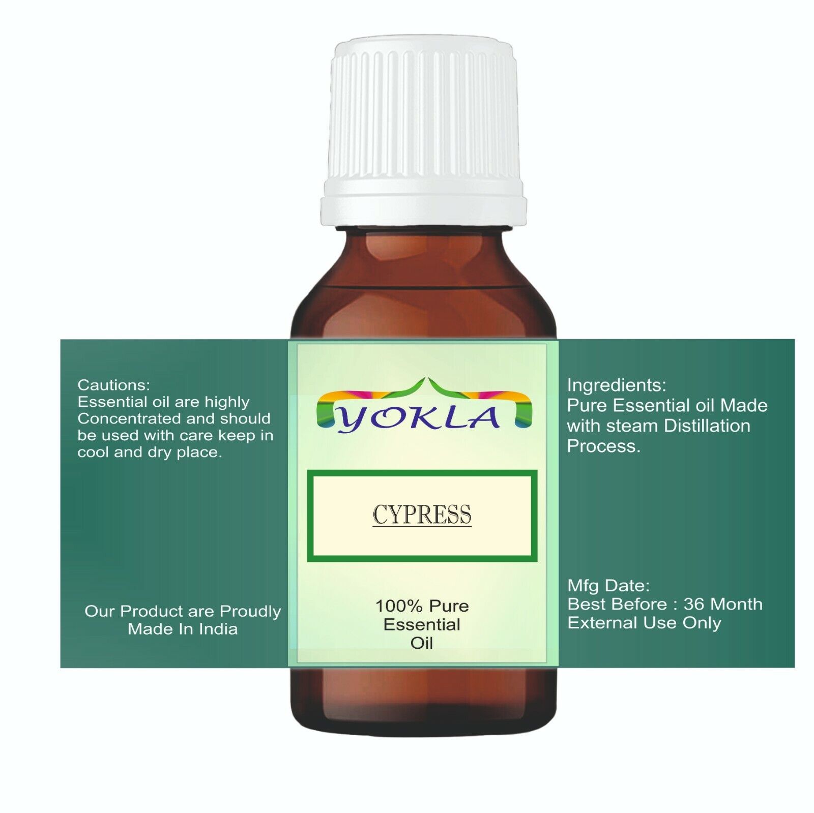 Yokla Cypress Essential Oils 100 Natural Aromatherapy Therapeutic Grade Oil