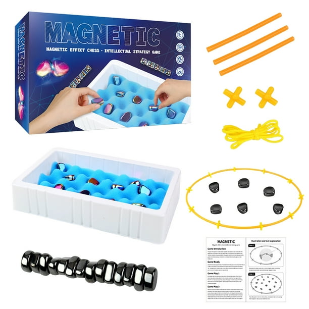 Juego magnético de mesa juego de ajedrez con efecto magnético suministros para fiestas para reuniones familiares