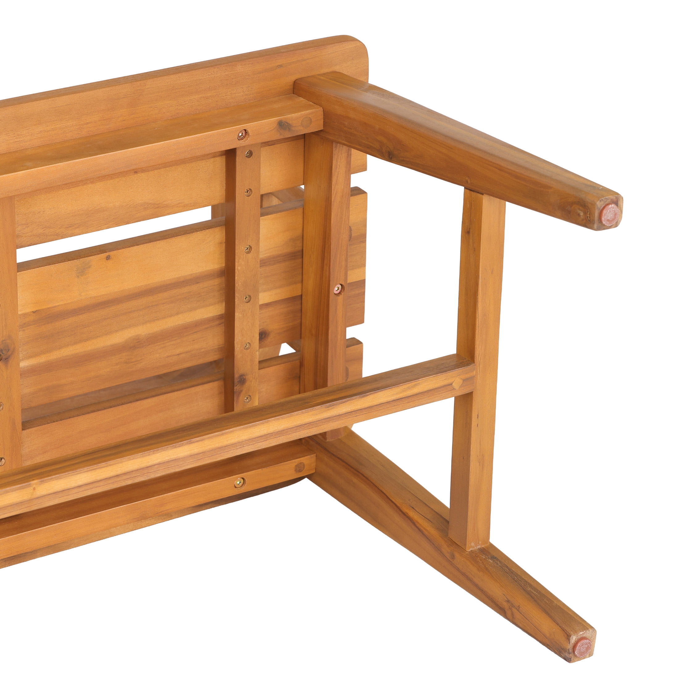 Christopher Knight Home 45" Outdoor Acacia Wood Patio Garden Bench, Slatted Backrest Seating, Teak