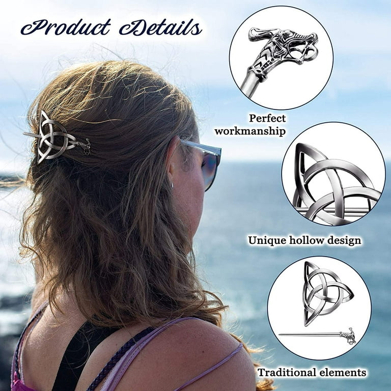 Celtic Norse Hair Pin Hair Clip Viking Hair Chian Amulet Hair Accessories  for Women Good Gift Viking Jewelry