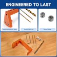 thumbnail image 7 of Undermount Drawer Slide Drilling Guide Kit Compatible with Blum Tandem, Drawer Slide Kit Includes Aluminum Alloy Angle Guide, 6mm & 2.5mm Brad Point Drill bits, Stop Collars, and hex Wrench, 7 of 7