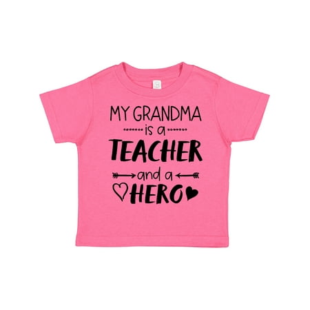 

Inktastic My Grandma is a Teacher and a Hero Boys or Girls Toddler T-Shirt