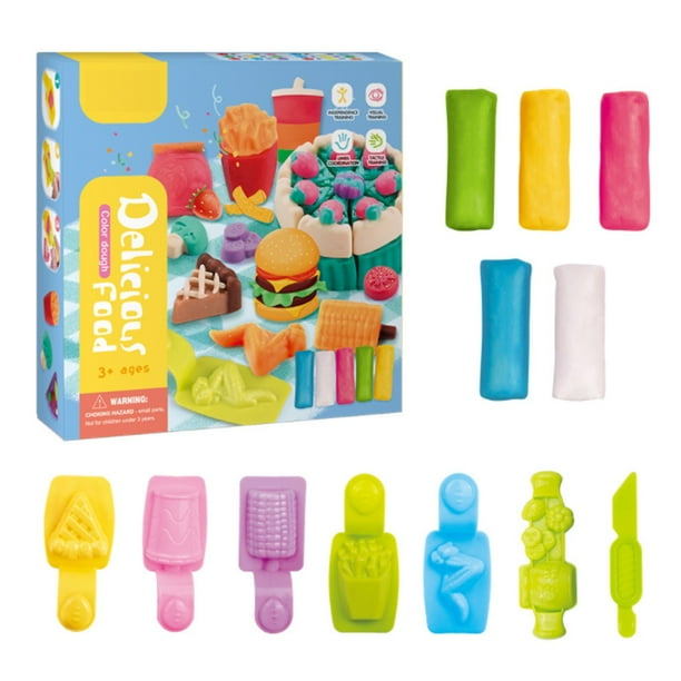 Fiudx Ofertas De La Semana Hamburguesa De Dinosaurio Vegetal, Juguete De Plastilina Suave Con Herramientas
