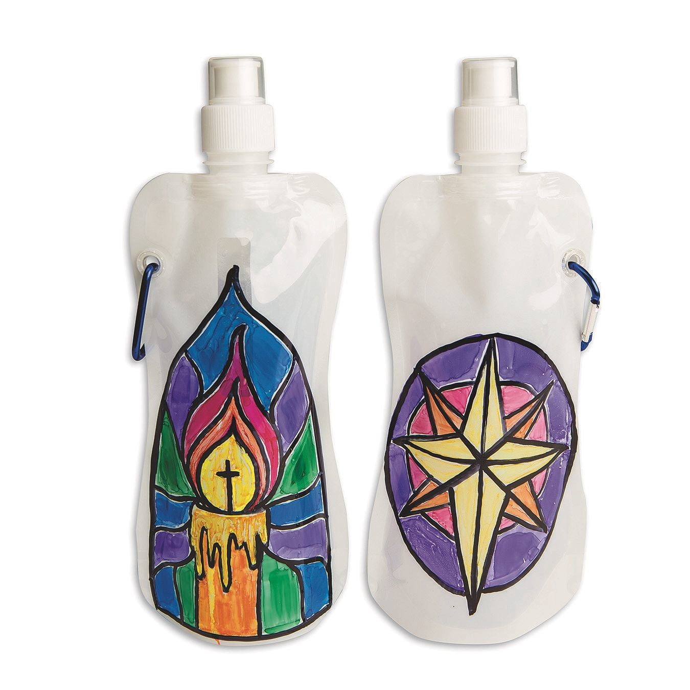 Color-Me™ Collapsible Water Bottles (Pack of 50)