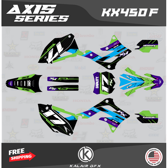 Kalair GFX Graphics Kit for Kawasaki KX450F (2013-2015) Axis Series