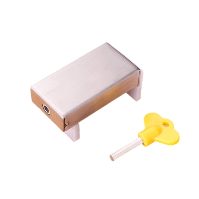 Sliding Door Lock,Stainless Steel Window Lock Non Perforated - Sliding Door Child Protection Anti Theft Device