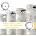 thumbnail image 6 of Vintage Bohemia Blackout Curtains for Bedroom/Living Room, Thermal Insulated Kitchen Curtains, Gray Flowers Boho Pattern Cream Grommet Darkening Window Treatment Drapes 42"x84"x2, 6 of 8