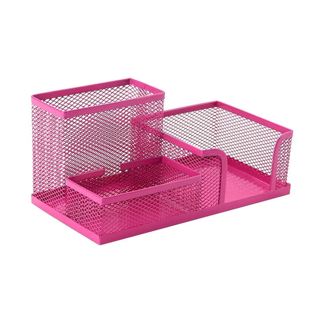 Meitianfacai Porte-Crayons en Métal Noir pour Bureau Porte-Crayons (Rouge)