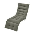 thumbnail image 2 of YardVibe Waterproof Long Lounger Chair Cushion, Outdoor Chaise Lounge Chair Cushions with Ties, Patio Recliner Thickened Lounge Cushions for Indoor 78 x 22 Inches, Dark Gray, 2 of 9
