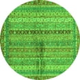 thumbnail image 1 of Ahgly Company Indoor Round Oriental Green Modern Area Rugs, 3' Round, 1 of 4